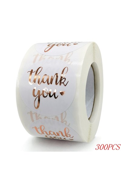Choice H0052-300pcs 50-500pcs 1inch Blue Thank You Stickers For Envelope Seal...
