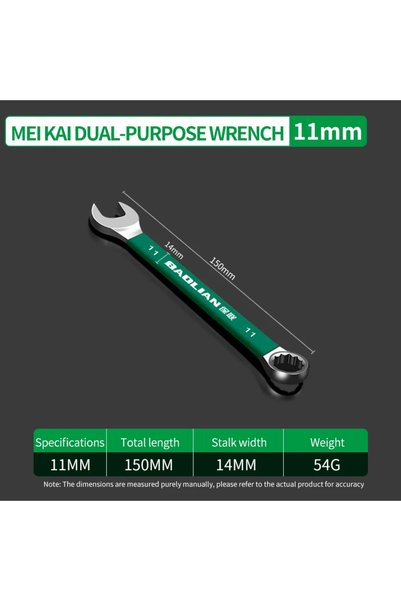 Choice 11mm BaoLian Durable Wrench 8-30mm Plum Blossoms Open Combination Wren...