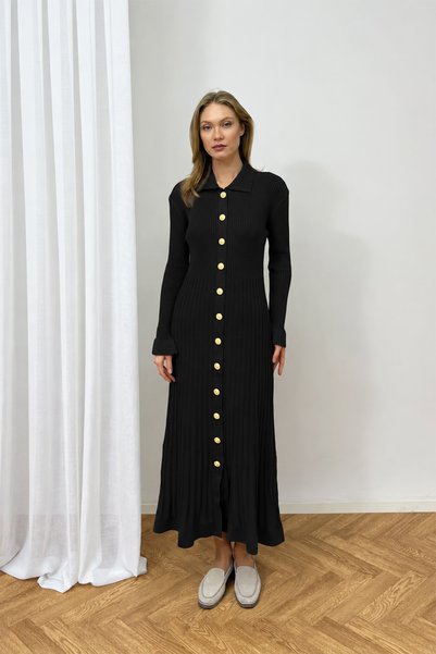 Melike Tatar Buttoned Knitwear Dress 94-5001
