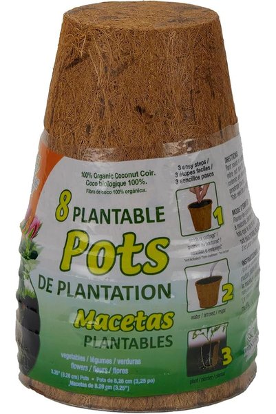 The HC Companies مجموعة أواني زراعة من الألياف مقاس 3 بوصات من Planters Pride...