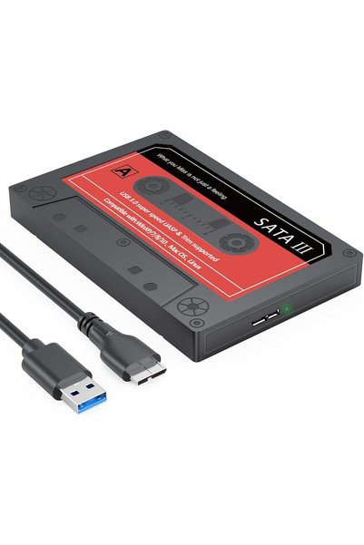 Generic علبة قرص صلب SSD مقاس 2.5 بوصة مع محول SATA إلى USB 3.0، علبة خارجية ...