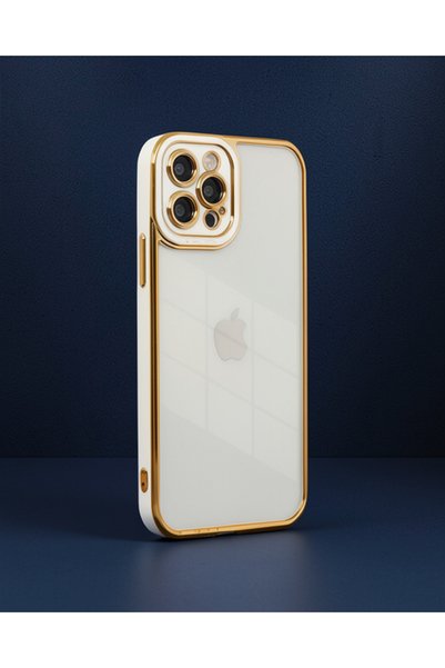 teknodayım Apple iPhone 12 Pro Max Case Liva Lens Silicone - White