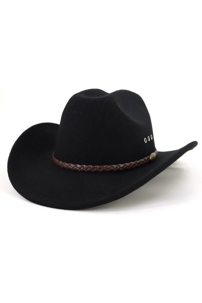 Generic Classic Cowboy Hat Men, Western Cowboy Hat for Adults, with Felt Wide...