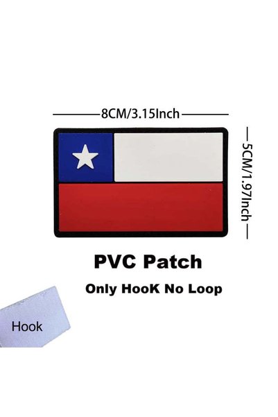 Choice 13-PVC01-1PCS 1PCS,2PCS/Chile Flag Morale Emblem Fabric Applique Embro...