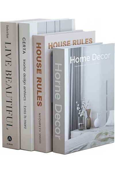Generic Decorative Books, 4-Piece Foldable Display Set for Home