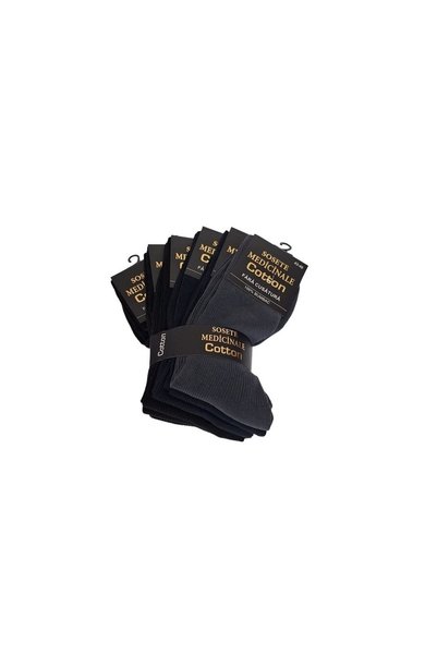 OEM Set de 6 șosete medicinale lungi din bumbac. Fără cusături, Multicolor 43-46