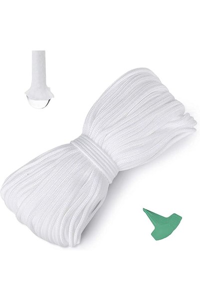 Delfino Silver DELFINO 60 Feet 1/6 Inches Self Watering Wick Cord Cotton Stri...