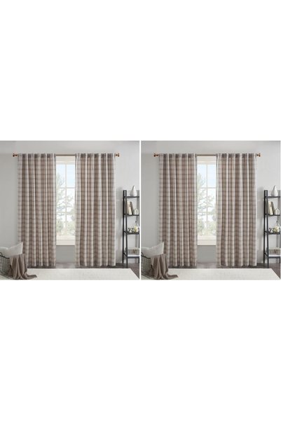 Generic Anaheim Cabin Plaid Curtains Window, Thermal Insulated Fleece Lining ...
