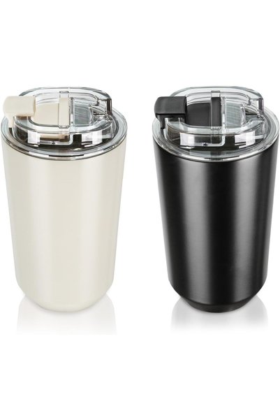 Generic 2 Pack Insulated Tumblers with Lid, 14 oz Travel Coffee Mug Stainless...