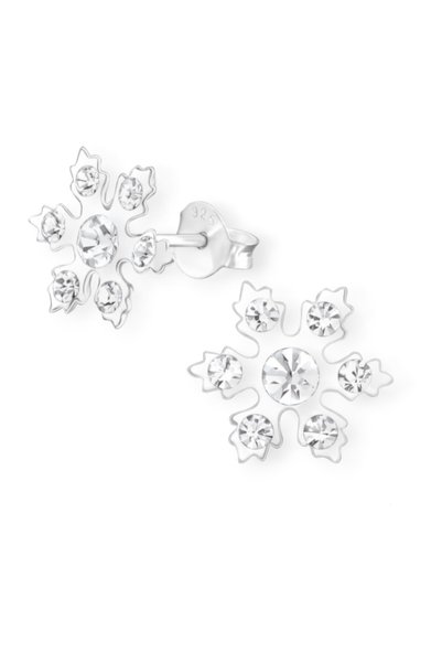 OEM Silver Snowflake Earrings