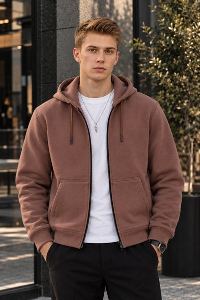 STRAVON Men's Fleece Lined Winter Non-Pilling Full Zipper Hooded Sweatshirt J...