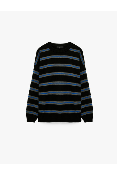 Koton Crew Neck Long Sleeve Striped Knitwear Sweater