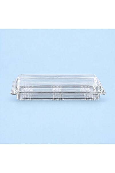 Köksal Pack 1000 Gr Transparent Lid Container for Baklava and Gülleç, 10 Pieces