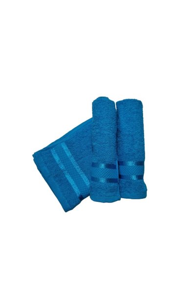 OEM Set de 3 prosoape de mână, turcoaz, 30 x 50 cm, 100% bumbac