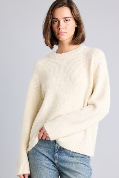 DeFacto Oversize Crew Neck Raglan Sleeve Wool Blend Basic Sweater H2772Ax26Wn