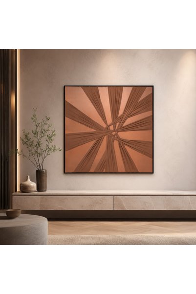 NO BRAND لوحة جدارية SHW-425 بإطار أسود مقاس 100×100 سم | موفن هوم