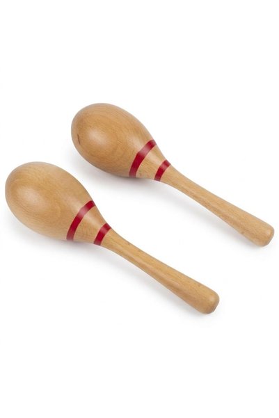 TERRIFI 20.3 cm Wooden Maracas Instrument 2 Pack, Full Size Hand Percussion R...
