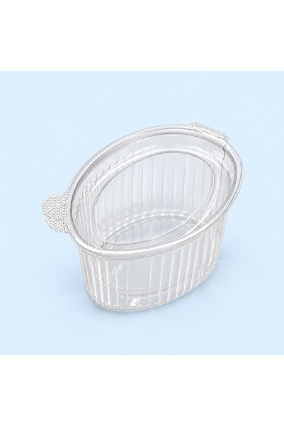 Köksal Pack 80 Cc Leak-Proof Sauce Container with Transparent Lid 100 Pieces