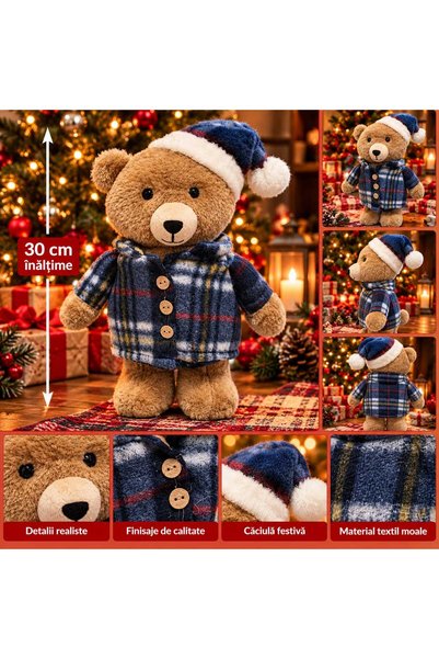 Generic Brand Decorative Christmas Bear, 30 cm – Dressed in Festive Costume, ...
