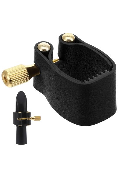 SYOSI Leather Clarinet Ligature for Bass Clarinet Mouthpiece, Adjustable Arti...