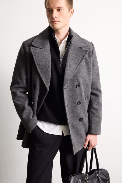 DeFacto Palton căptușit, călduros, slim fit, cu buzunare cu nasturi, parka D1...