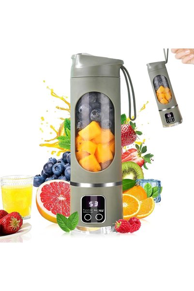 Generic Portable Personal Electric Juicer, 450ML Mini Blender For Shakes and ...