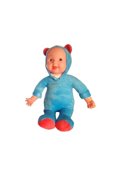 OEM Baby doll Bear, makes musical sounds, 30 Cm, Blue