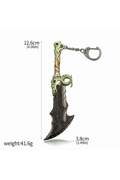 Choice K00681-02 God of War 5 Ragnarok Keychain Kratos Leviathan Axe Blades o...