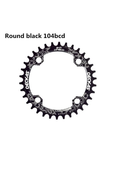 Choice 34T black Deckas 104BCD Round Narrow Wide Chainring MTB Mountain bike ...