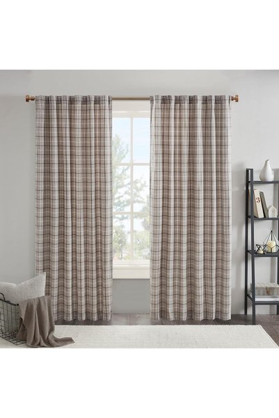 Generic Anaheim Cabin Plaid Curtains Window, Thermal Insulated Fleece Lining ...