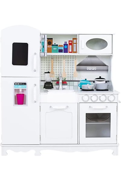 Generic Play Kitchen - Real Wooden Kitchen Set for Kids with Lights & Sound -...