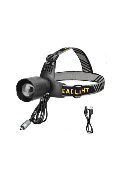 UNİBOX Lanterna frontala LED YM-T102, zoom profesional, lumina alba si rosie,...