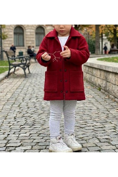 shop Jachetă din cașmir pentru fetițe, cu închidere cu capsă