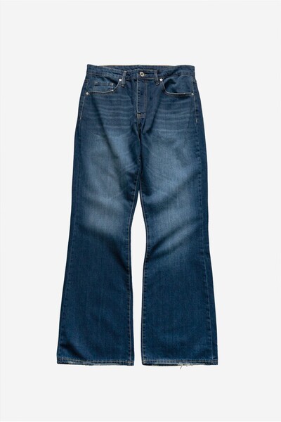 GRJ denim بنطلون جينز ريترو ويف فلير للرجال