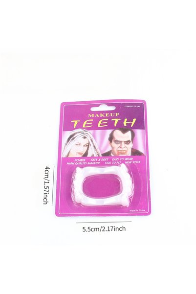 Choice 1PC White dentures 1PC Halloween Vampire Fangs Glow-in-the-Dark Teeth ...