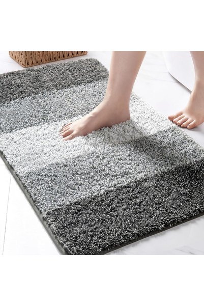 Generic سجاد حمام ناعم وماص، حصيرة حمام مانعة للانزلاق، 61×119 سم