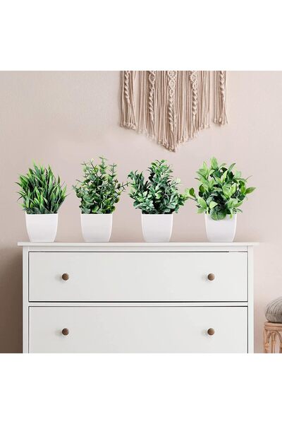 Generic Artificial Potted Plants, Artificial Plastic Eucalyptus Plants Small ...