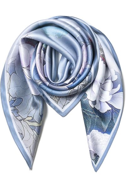 Generic 100% Pure Mulberry Silk Scarf 35" Large Square Lightweight Headscarf ...