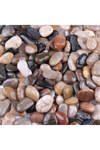 GENERAL 5 Pounds River Rocks, Pebbles, 1-2 Inches Garden Outdoor Decorative S...