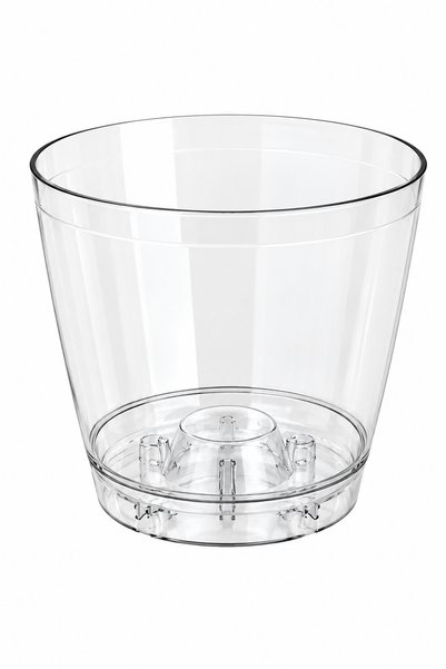 TEMMUZ HOME 2,3 Litre Kristal Şeffaf Orkide Saksısı Drenajlı Plastik Çiçek Bitki ve Orkide Saksısı