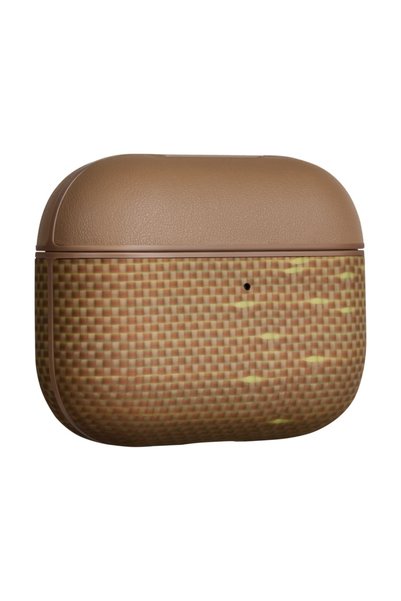 PITAKA Husă pentru Airpods Pro 3, Fibră de aramidă, Auriu strălucitor