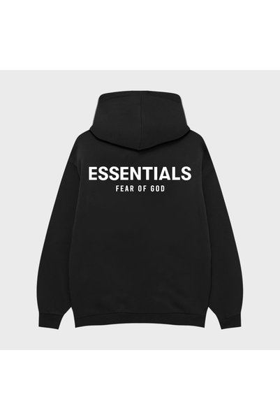 TRAGEDY Unisex Essentials Basic Baskılı 3 İplik Şardonlu Hoodie Sweatshirt