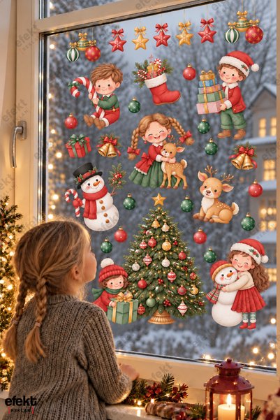 efekt reklam Winter Fairy Tale Christmas, Glass (Christmas) Sticker Set