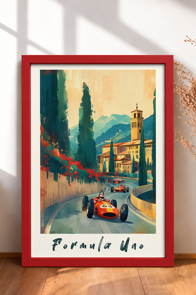 HOMEPACK Servili On The Road Classic Race Cars Tablou înrămat Italia Poster L...