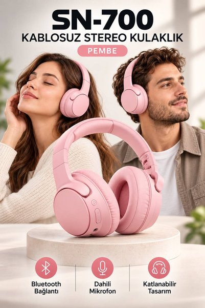 777 glow SN-700 Kablosuz Stereo Kulaklık Siyah