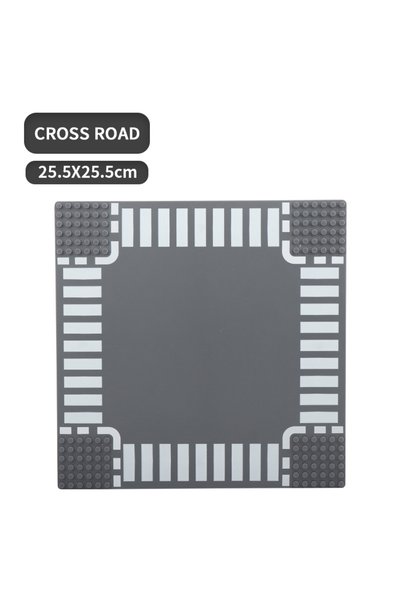 Choice Cross road Classic Building Block Base Plate City View Traffic Road Fi...