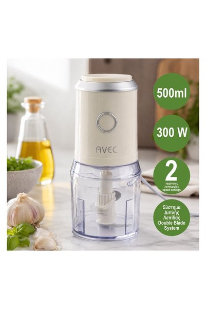 Avec Tocător Electric 300W, 500 ml – Multifuncțional pentru Pregătirea Alimen...