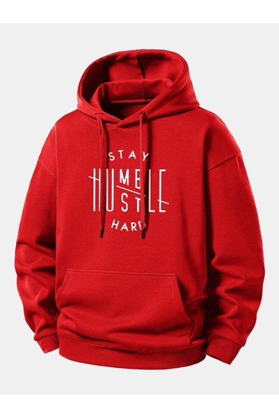 Vordevia Humble Hustle Printed Cotton 3 Thread Threaded Oversize Sweatshirt