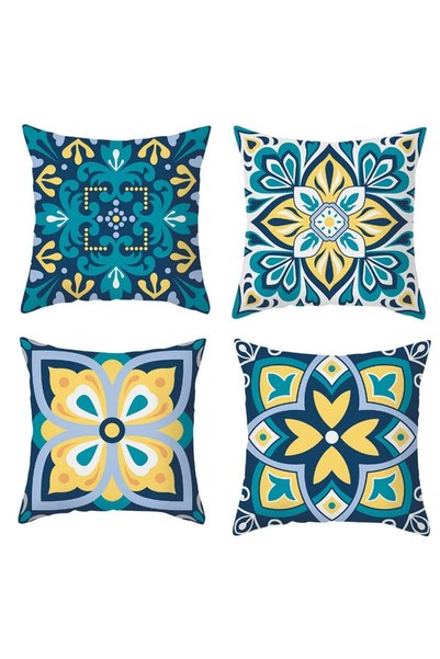 GENERAL 4 Pcs Outdoor Cushion Throw Pillow Covers Waterproof Outdoor Pillow C...