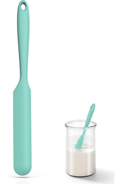 Generic 24,7cm Silicone Jar Spatula Jam Spreader for Mixing (Aqua Sky)